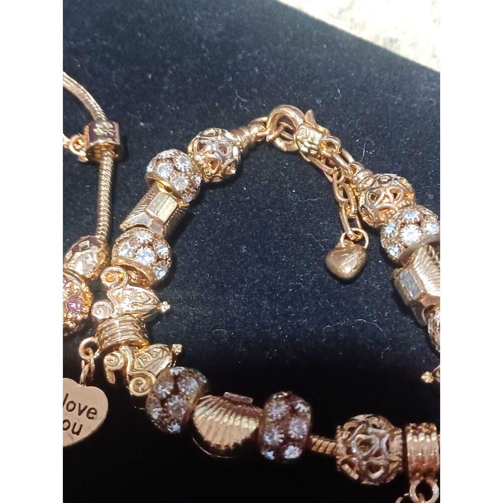 Set of 3 Gold-Toned Charm Bracelets - Picture 5 of 7